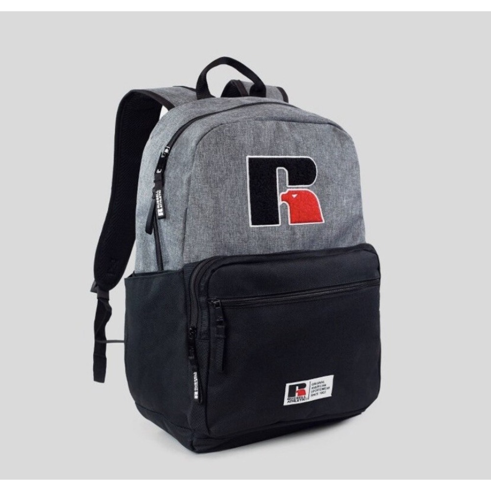 NWT Russell Athletic‎ 18" Backpack, Grey/Black